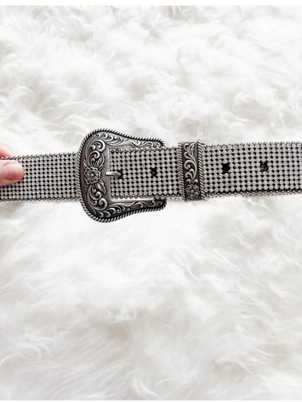 Free People Western Silver Stud Belt
